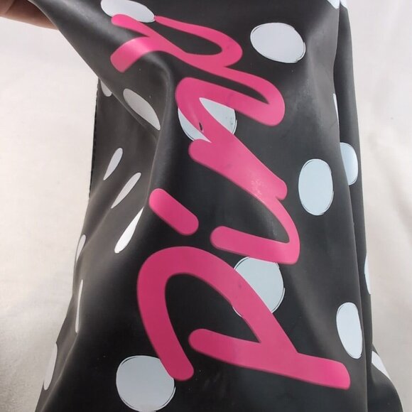 Victorias Secret PINK Loco for Coco Polka Dot Toiletry Cosmetic Bag Travel Black - Picture 14 of 16